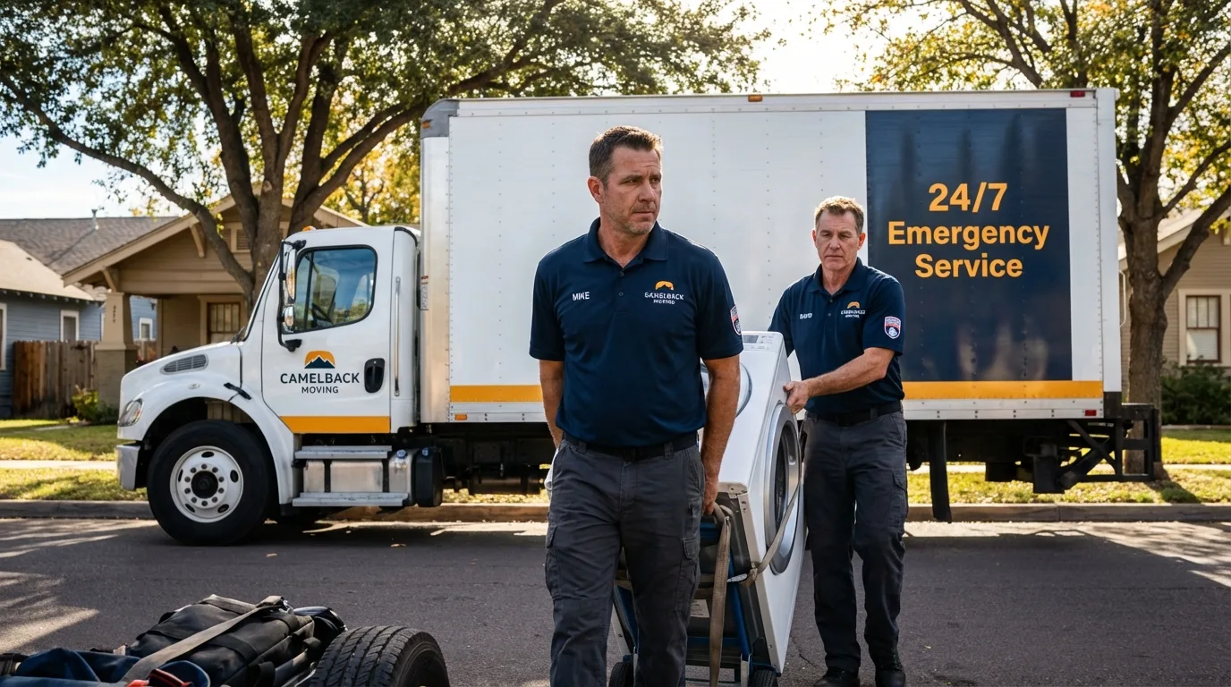 CamelBack Moving crew loading furniture in Signal Hill, CA